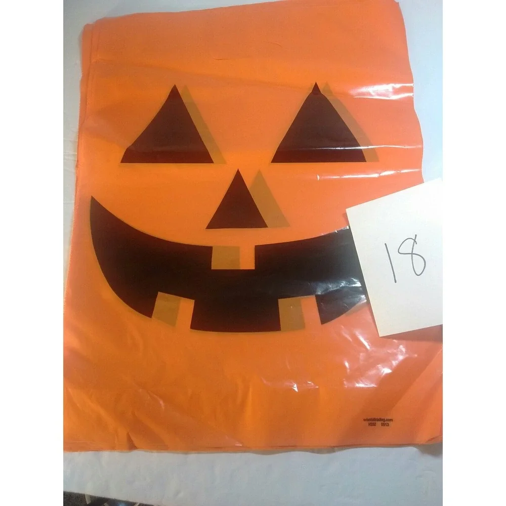 Halloween Bags Trick or‎ Treat/Party Jack O Lantern Face 18 Bags 12.5 x 17 in